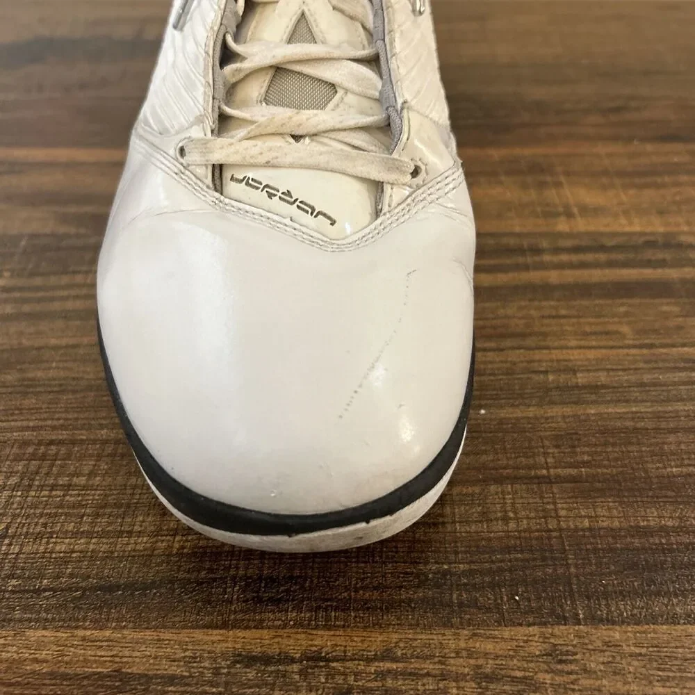 Jordan 2009 White Metallic Silver Men’s‎ Sneakers Shoes Size 17